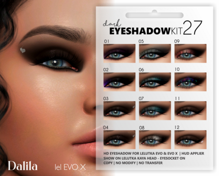 Second Life Marketplace - Dalila Dark Eyeshadow Kit 27